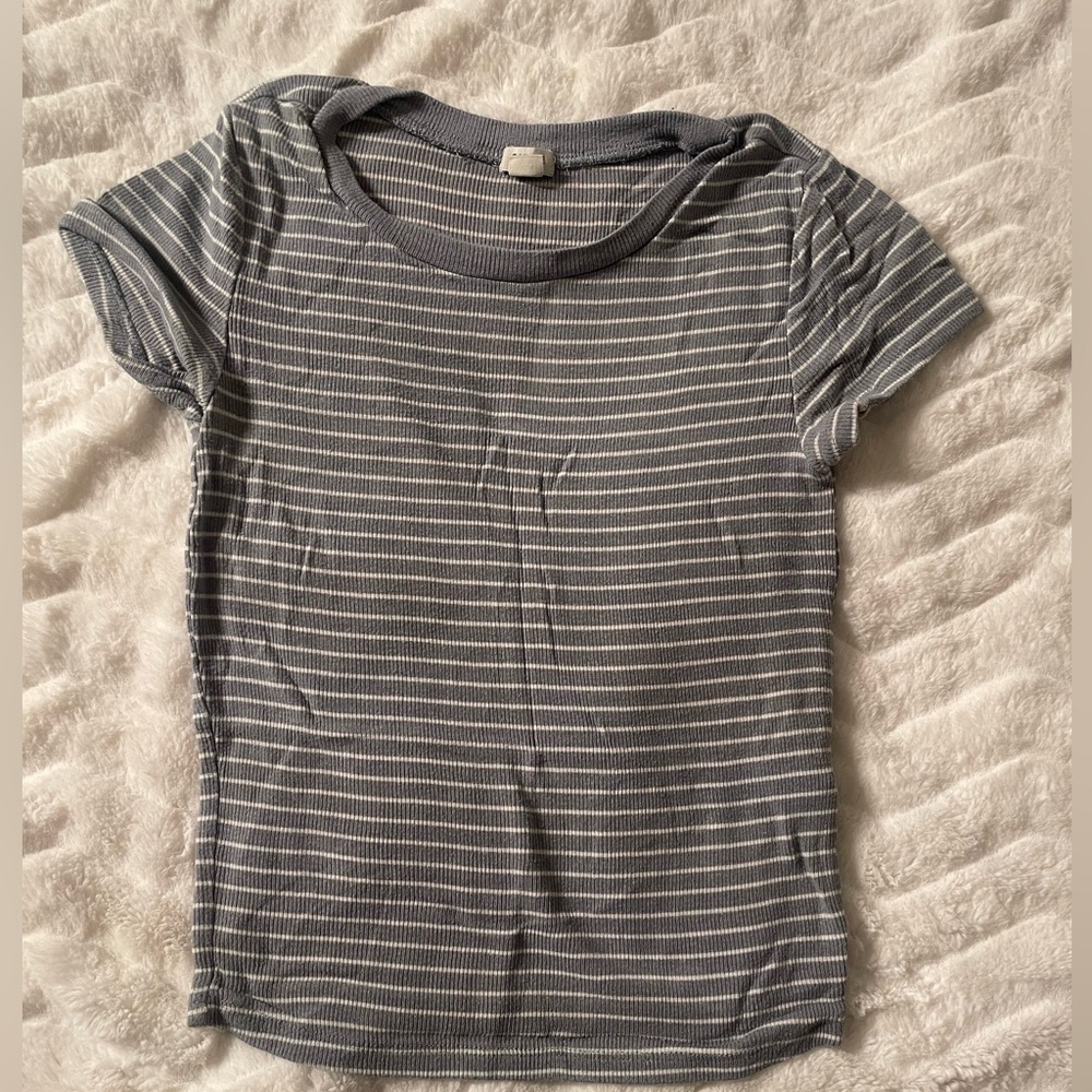 Striped blue and White bby tee